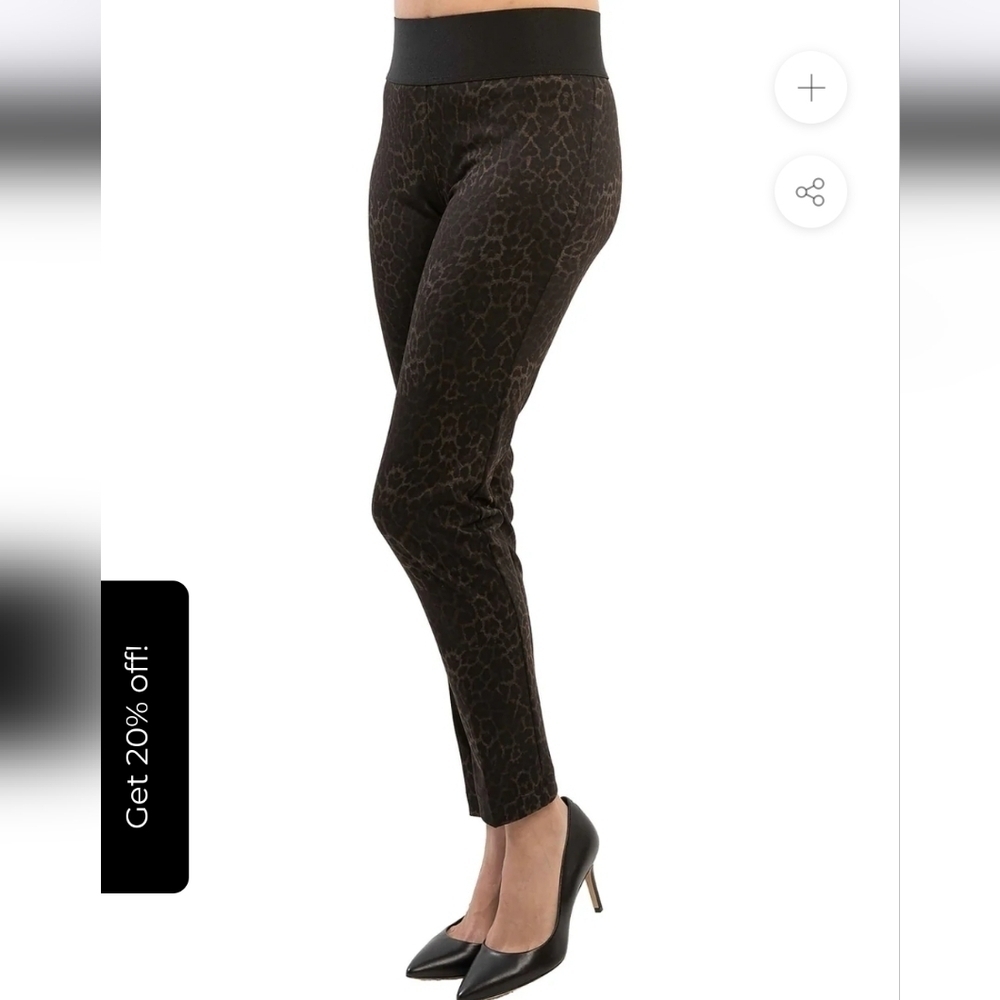 🌟 Arianne Cheetah Ponte de Roma skinny pant size small
